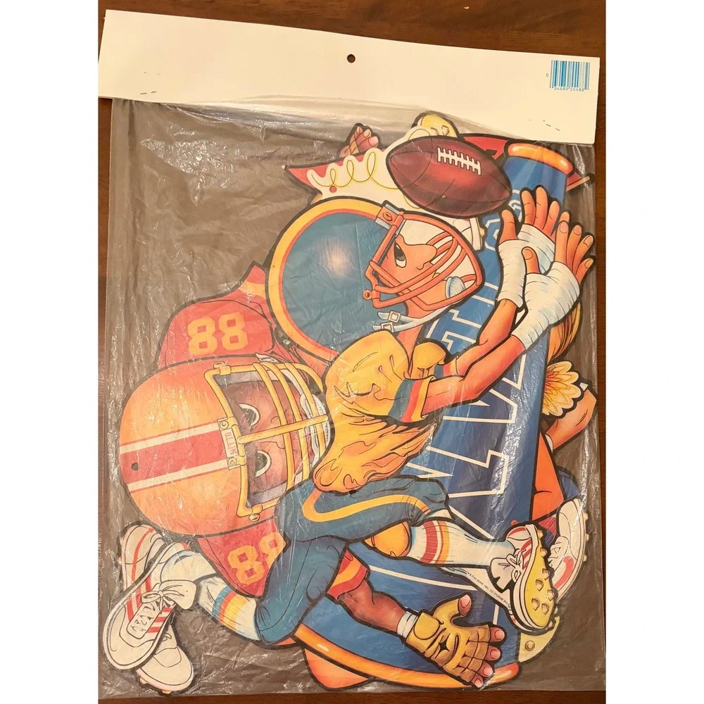 Vintage 1983 Beistle Football Cutouts 5 Piece Set 18
